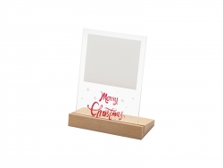 Sublimation Blanks Retangular Glass Photo Frame w/ White Patch (Merry Christmas, 12.7*17.8cm)