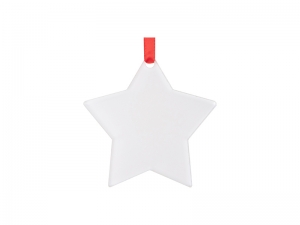 Sublimation Blank Acrylic Ornament (Star, 7.6*7.6*0.4cm)