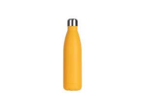 17oz/500ml Powder Coated Stainless Steel Cola Bottle (Yellow)