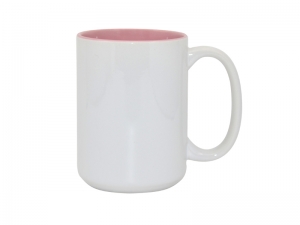 Sublimation 15oz Two-Tone Color Mugs - Pink