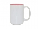 Sublimation 15oz Two-Tone Color Mugs - Pink