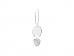 Sublimation Angel wings Car Hanger Ornament (Two-Side Printable, Silver)