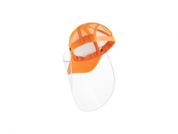 Sublimation Adult Mesh Cap w/ Removable Face Shield (Orange)