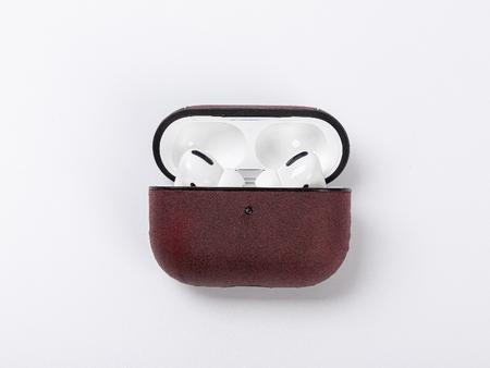 Estuche de Carga Auriculares AirPods Pro para Grabado (Rojo Oscuro/Negro)