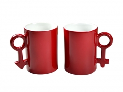 Sublimation 10oz Couple Color Changing Mug (Red)