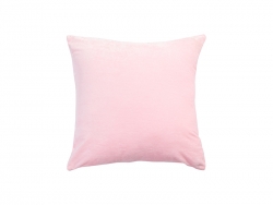 Sublimation Blanks Pillow Cover(Plush, Pink W/ White)