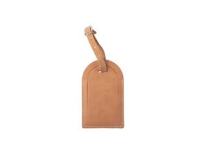 Sublimation Double Side PU Leather Luggage Tag (Brown, Arcuation Shape)