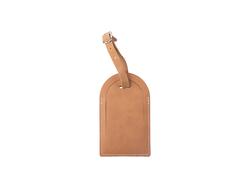 Sublimation Double Side PU Leather Luggage Tag (Brown, Arcuation Shape)