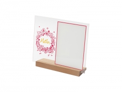 Sublimation Blanks Retangular Glass Photo Frame w/ White Patch (MOM, 20*25cm)