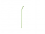 20cm Curved Green Glass Straw