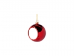 Sublimation 6cm Plastic Christmas Ball Ornament (Red)