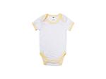 Baby Onesie Short Sleeve M(Yellow Edge,3-6M)