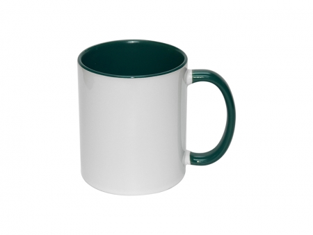 Sublimation 11oz Inner Rim Color Mug - Green