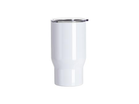 Tumbler Travel Acero Inoxidable 18oz/550ml con Tapa plana transparente (Blanco)Cantidad mínima 2000pcs