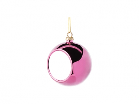 Bola Adorno de Navidad 8cm Insert No Incluido(Fucsia) Cantidad Mínima: 100 unidades