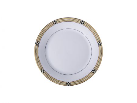 Plato 8&quot; Borde Dorado con detalles