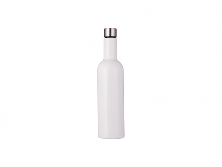 Sublimation 25oz/750ml Stainless Steel Wine Bottle (White)