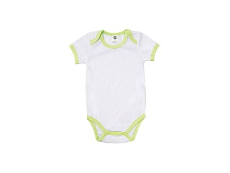 Mono Bebé Manga Corta Talla XL (Borde verde,12-18M)