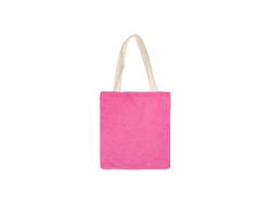 Sublimation Blended Plush Tote Bag(White w/ Pink,34*37cm)