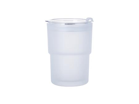 Vaso Estocable de Cristal con Tapa 13oz/400ml (Escarchado)