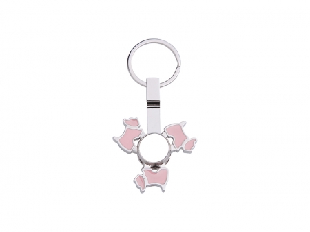 Llavero Spinner(Perro, Rosa)