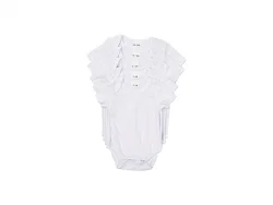 Macacão Bebê Manga Curta Tamanho M (Branco,3-6M)