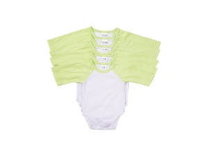 Sublimation Blanks Baby Onesie Long Sleeve Raglan(Green)