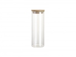 Sublimation Blanks 20oz/600ml Double Wall Clear Skinny Glass Tumbler with bamboo lid