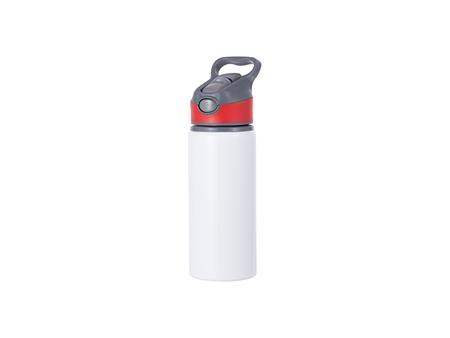 Botella Aluminio 20OZ/650ml Tapa Roja(Blanco)