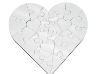 23 Pieces Sublimation Heart Shape MDF Puzzle