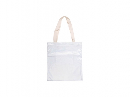 Bolsa Tote Brillante (34*37cm, Blanco)