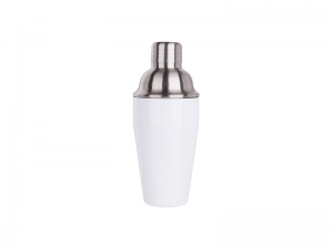 Sublimation 550ml Stainless Steel Cocktail Shaker (White)