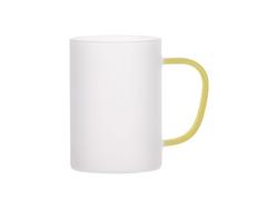 Caneca Vidro 12oz/360ml com Asa Amarelo (Fosco)