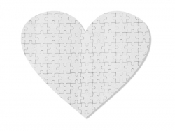 75 Pieces Sublimation Heart Fabric Puzzle