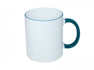 Sublimation 11oz Rim Handle Mug - Green