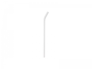 20cm Curved Clear Glass Straw