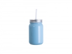 Sublimation Blanks 15oz/450ml Full Color Mason Jar no Handle (Light Blue)