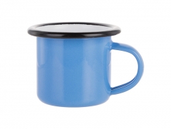 Caneca Esmaltada Azul 3oz/100ml (Borda Preto)