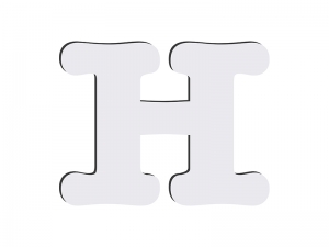 Sublimation HB Letters -H (10*10cm)