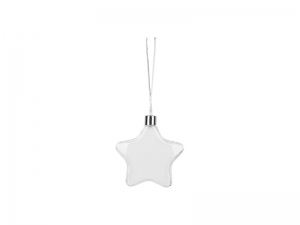 Sublimation Hanging Plastic Ornament (Star, 9*9.5cm)