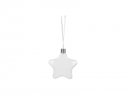 Sublimation Hanging Plastic Ornament (Star, 9*9.5cm)