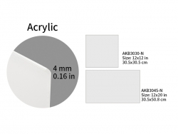 Sublimation Blanks Acrylic sheet (Single-Sided, 12&quot; x 20&quot;/30.5x50.8x0.4cm)