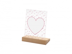 Sublimation Blanks Retangular Glass Photo Frame w/ White Patch (Red LOVE, 12.7*17.8cm)