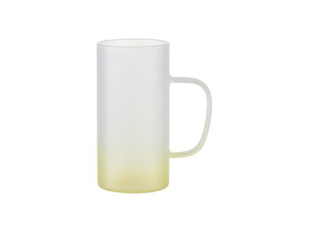 Taza de Cristal 22oz/650ml (Escarchado, Degradado Amarillo)