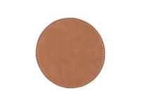 Sublimation PU Leather Round Mug Coaster (Brown, 9.5cm)