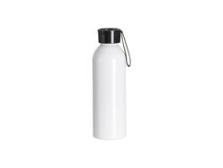 Garrafa Slim Sport Alumínio Branca 25oz/750ml com Tampa preta