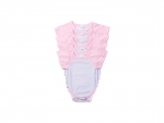 Sublimation Blanks Baby Onesie Short Sleeve Raglan (Pink)