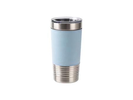 20oz/600ml Laserable Leatherette Tumbler (Light Blue)