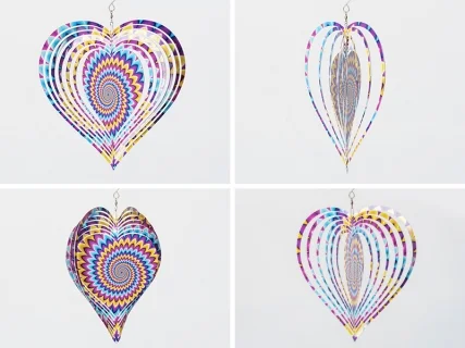Wholesale Love Heart Shape Sublimation Ornaments Blanks Wholesale Wind  Spinners White Aluminium Metal Hanging Blanks For DIY Projects With Double  Sided Printable Design From Belkin, $3.74