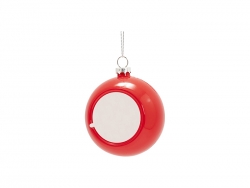 7.8cm Plastic Christmas Ball Ornament (Glossy Red)